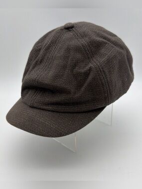 Ralph Lauren Double RL RRL Dark Brown Six-Panel Newsboy Cap Hat